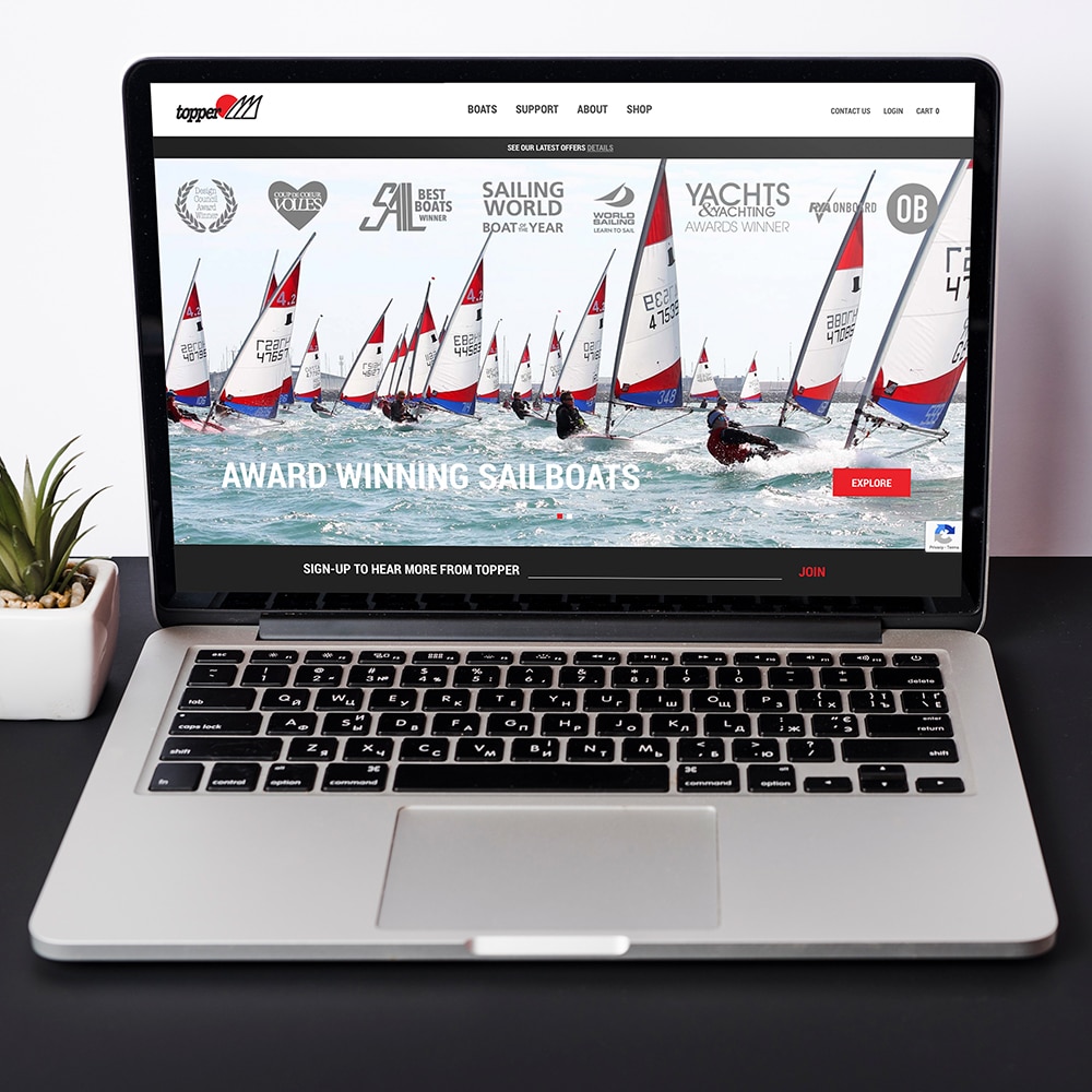 Topper Award Winning Sailboat Website